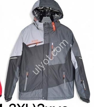 КУРТКА ТЕРМО (M-3XL) ЧЕРНЫЙ+СЕРЫЙ 22088