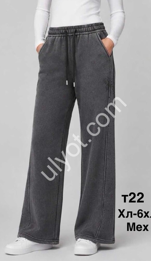 ШТАНИ (XL-6XL) Хутро СІРИЙ T22
