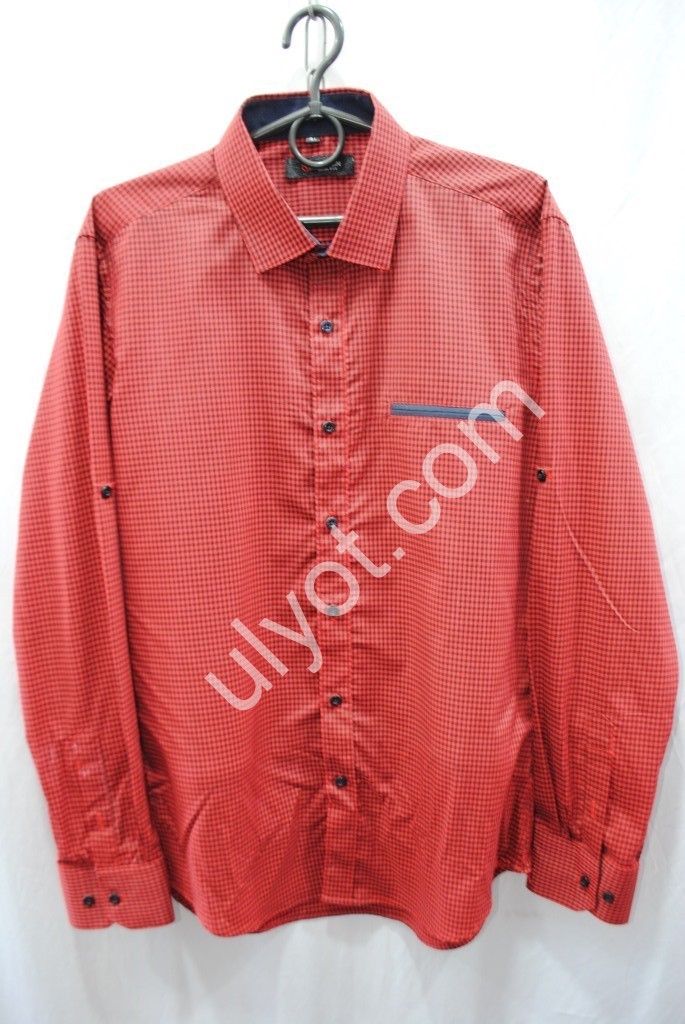 РУБАШКА КЛЕТКА (M-3XL) ТЕРРАКОТ 