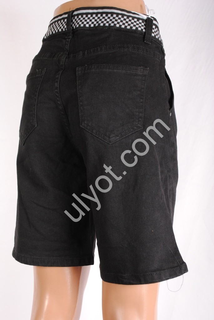Фото 1 ШОРТЫ NEW JEANS (25-30) ЧЕРНЫЙ 3012