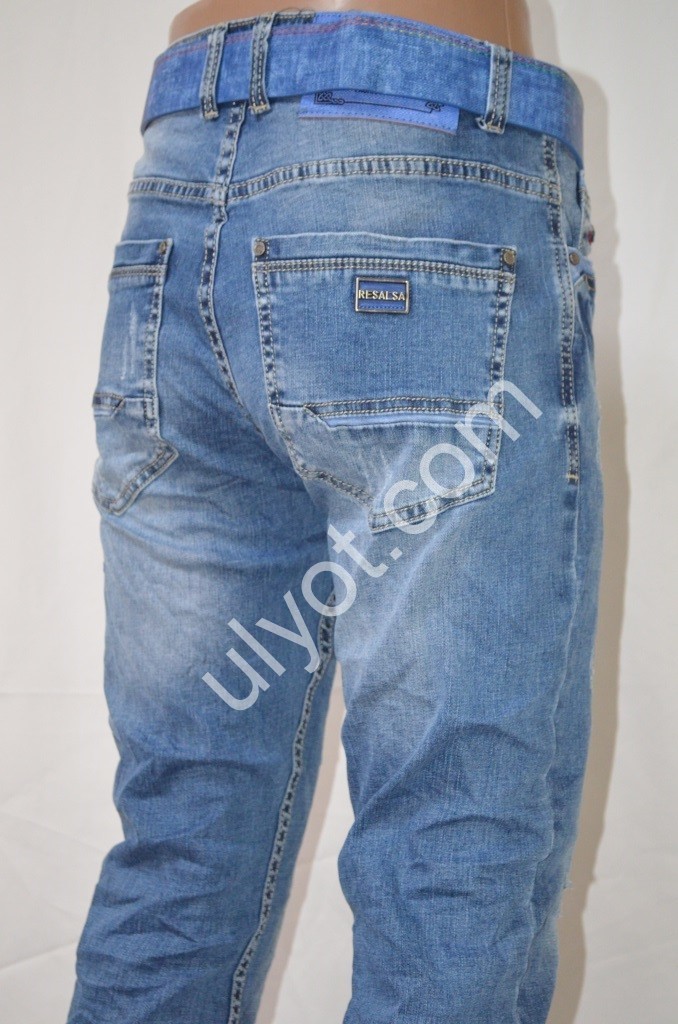 ДЖИНСЫ RESALSA (29-36) ГОЛУБОЙ 8116