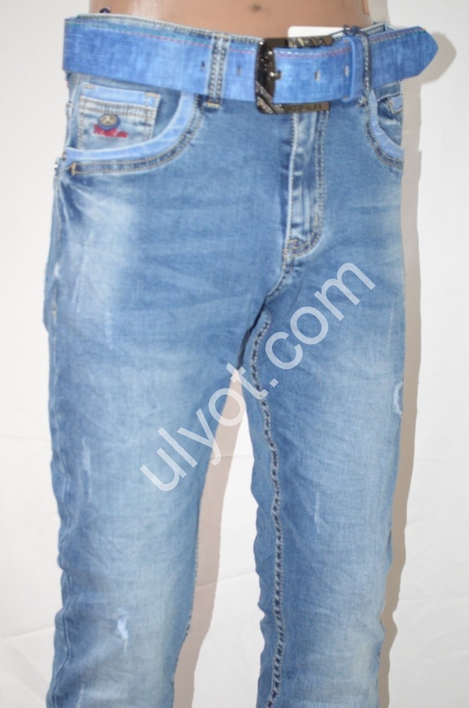 Фото 2 ДЖИНСЫ RESALSA (29-36) ГОЛУБОЙ 8116