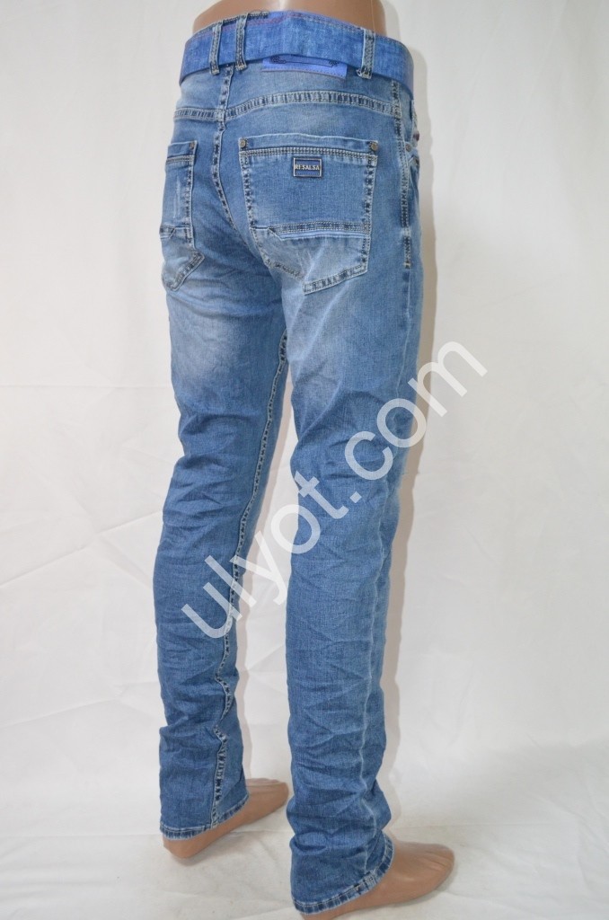 Фото 3 ДЖИНСЫ RESALSA (29-36) ГОЛУБОЙ 8116