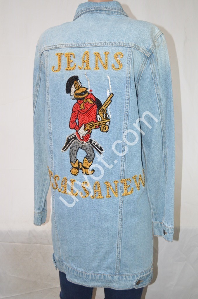 КУРТКА ДЖИНСОВАЯ RESALSA (S-2XL) ГОЛУБОЙ 9804