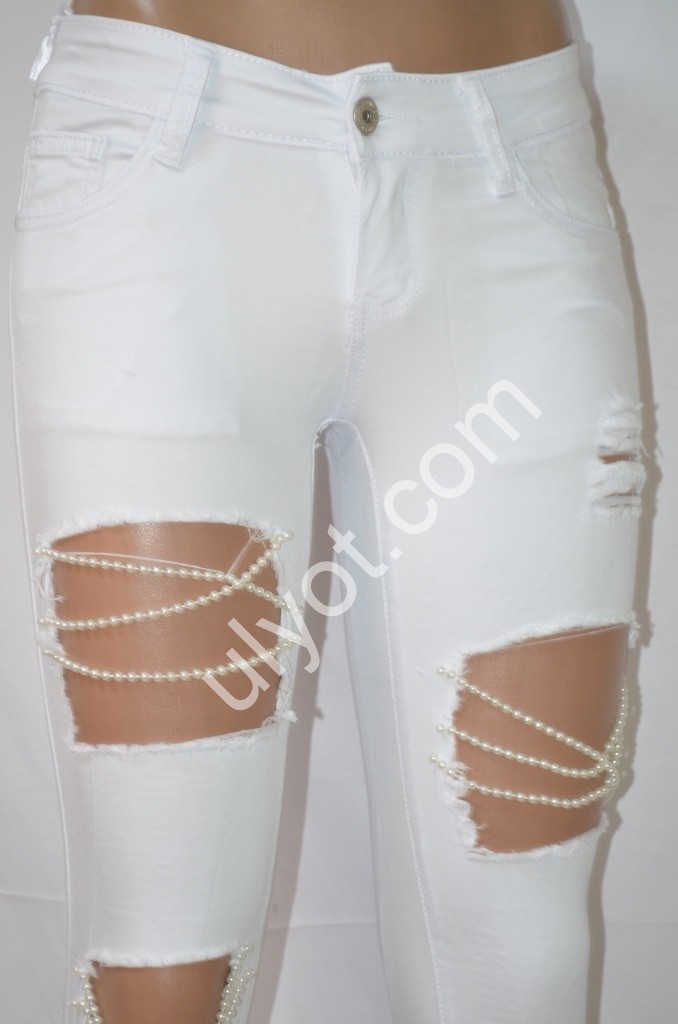 Фото 2 ДЖИНСЫ GOURD (25-30) БЕЛЫЙ 2260