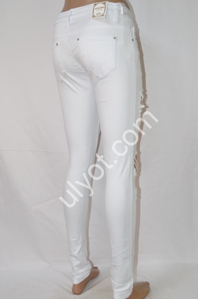 Фото 3 ДЖИНСЫ GOURD (25-30) БЕЛЫЙ 2260