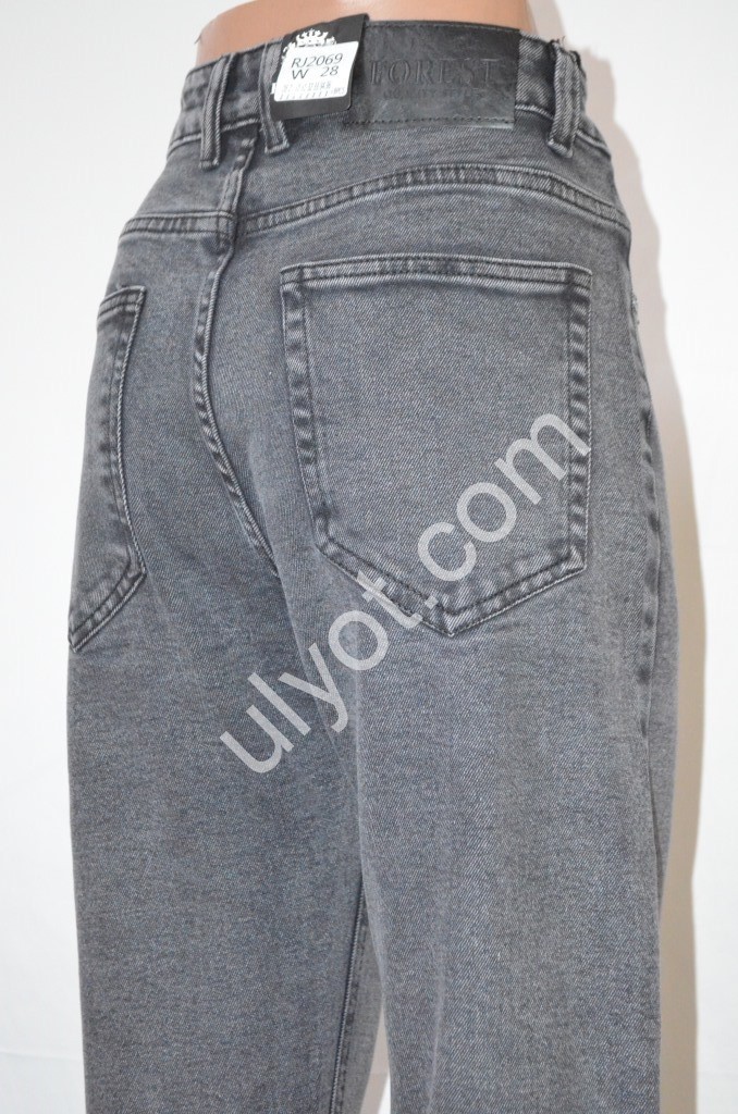 ДЖИНСИ FOREST JEANS (28-36) ГРАФІТ 2069