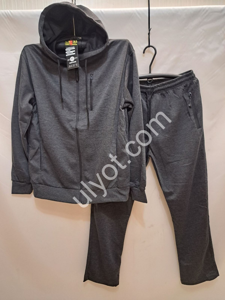 СПОРТ.КОСТЮМ (3XL-7XL) ПРЯМОЙ Т.СЕРЫЙ 2383