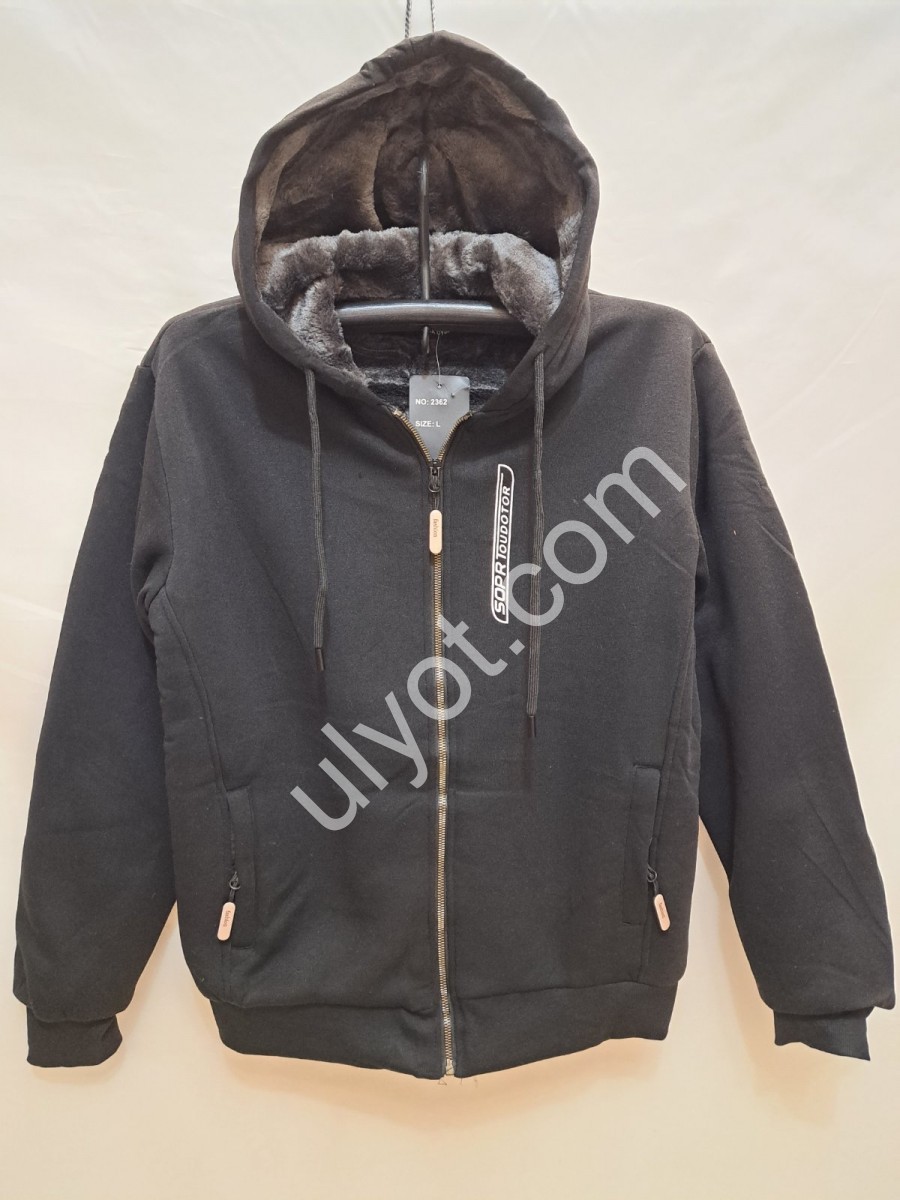 КОФТА (M-3XL) ЧОРНЕ хутро 2362А