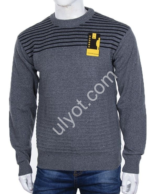СВИТЕР-3 (M-2XL) Т.СЕРЫЙ 