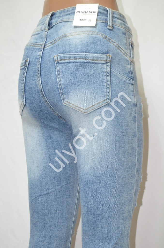 ДЖИНСЫ DENIM NEW (25-30) ГОЛУБОЙ 582