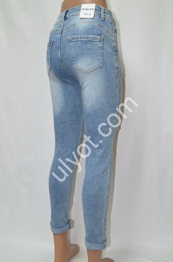 Фото 3 ДЖИНСЫ DENIM NEW (25-30) ГОЛУБОЙ 582
