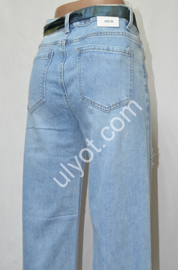 ДЖИНСЫ DENIM NEW (25-30) ГОЛУБОЙ 595