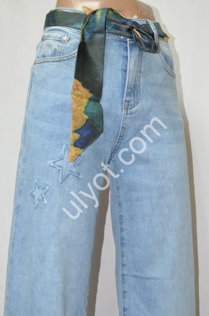 Фото 2 ДЖИНСЫ DENIM NEW (25-30) ГОЛУБОЙ 595