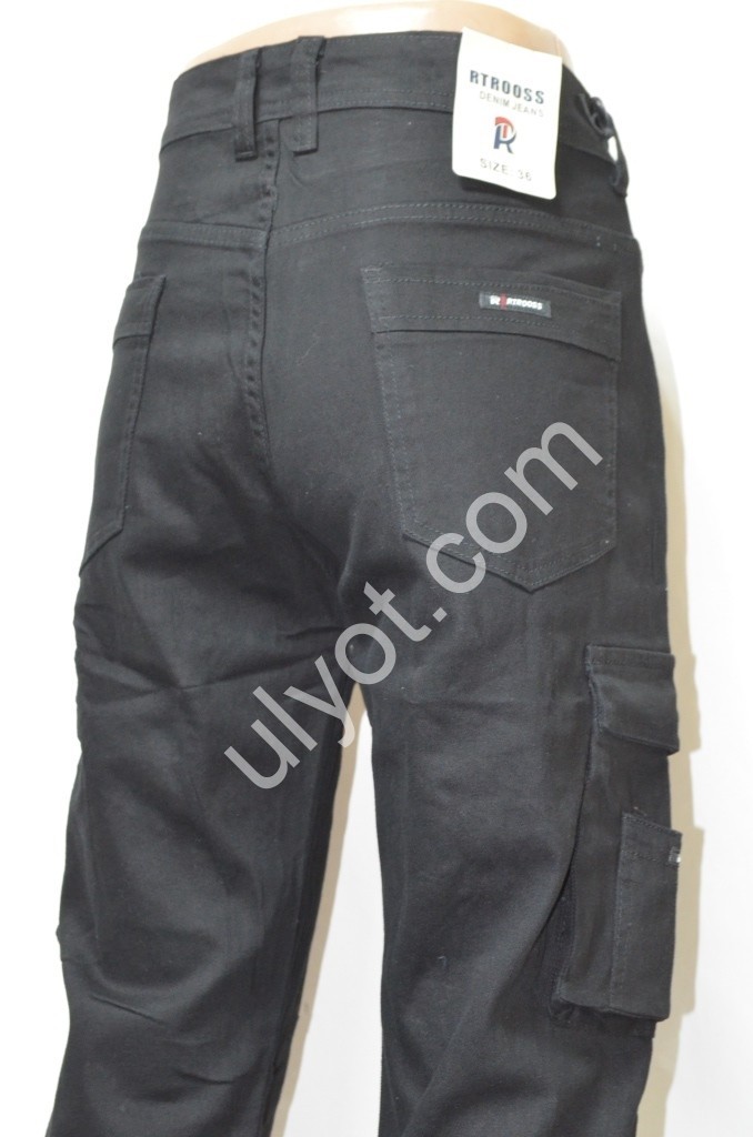 ДЖИНСЫ RTROOSS (30-38) ЧЕРНЫЙ 8086