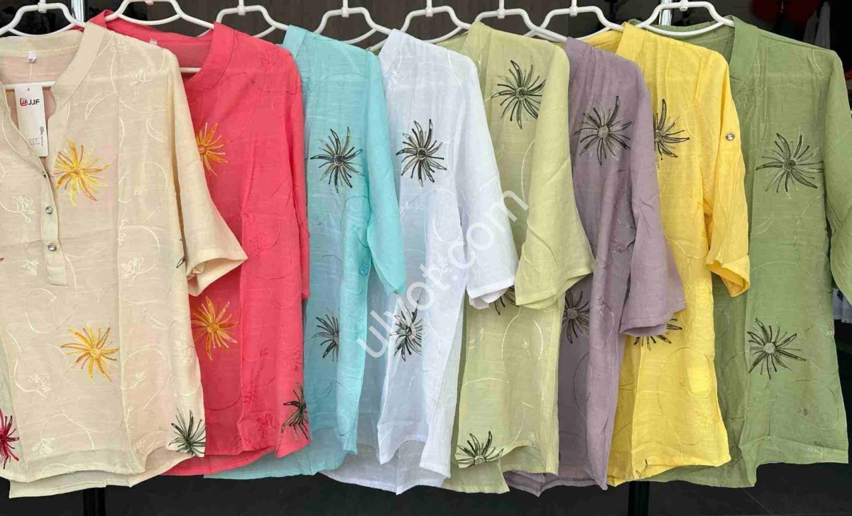 БЛУЗКА (XL-4XL) ОЛИВКА 207
