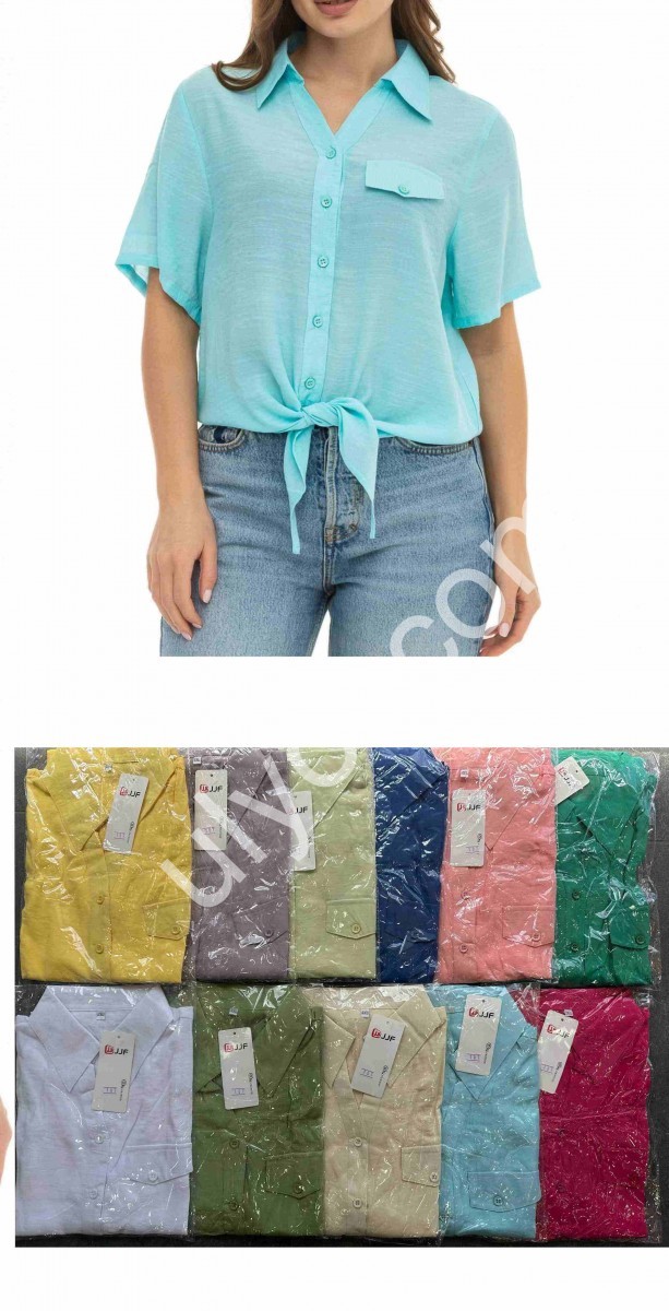СОРОЧКА (XL-4XL) ЗЕЛЕНИЙ 107
