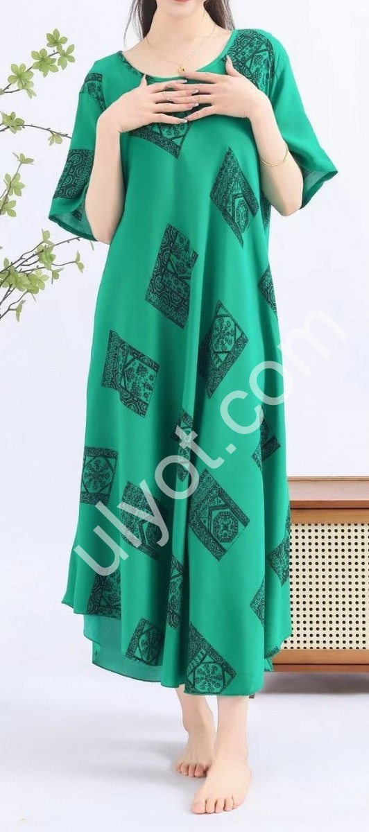 ПЛАТЬЕ (ONE SIZE 60) ЗЕЛЕНЫЙ 081