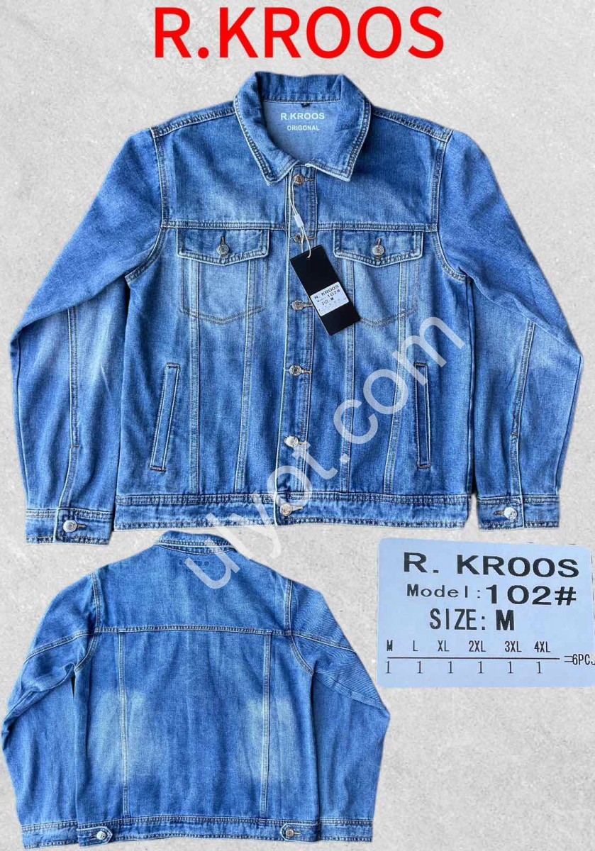 ДЖИНСОВА КУРТКА KROOS (M-4XL) СВІТЛО СИНІЙ 102