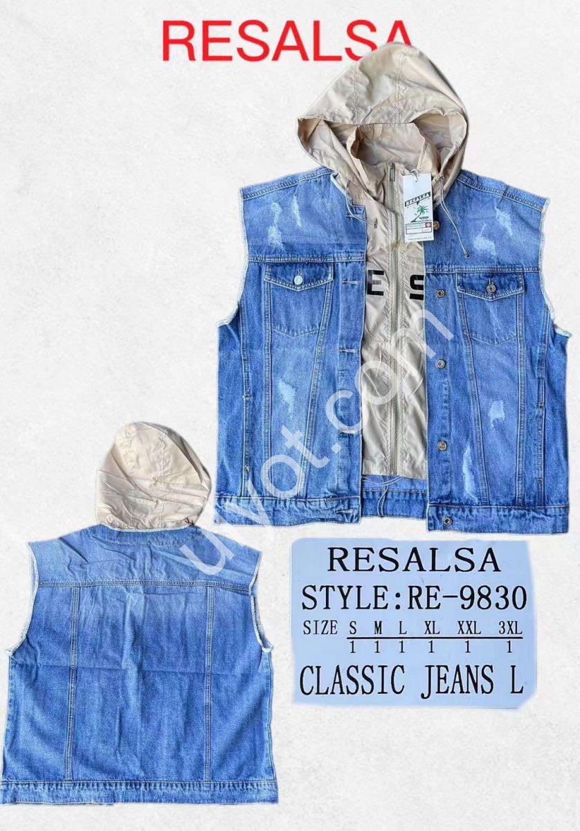 ДЖИНСОВА КУРТКА RESALSA (S-3XL) СИНІЙ RE9830