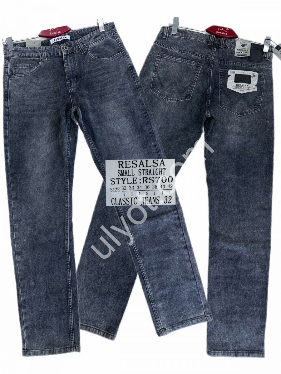 ДЖИНСИ RESALSA (32-42) Т.СІРИЙ RS700