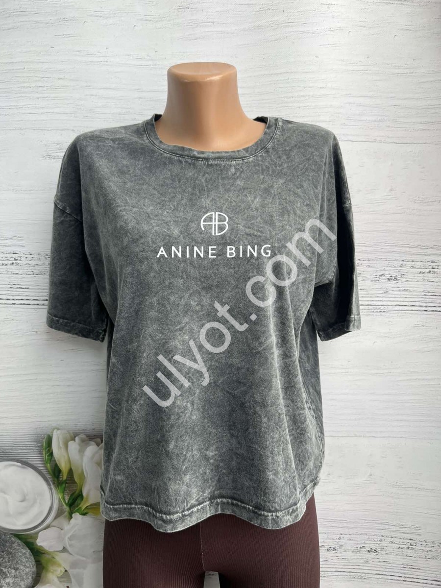ФУТБОЛКА AB (OVER SIZE) Т.СЕРЫЙ 