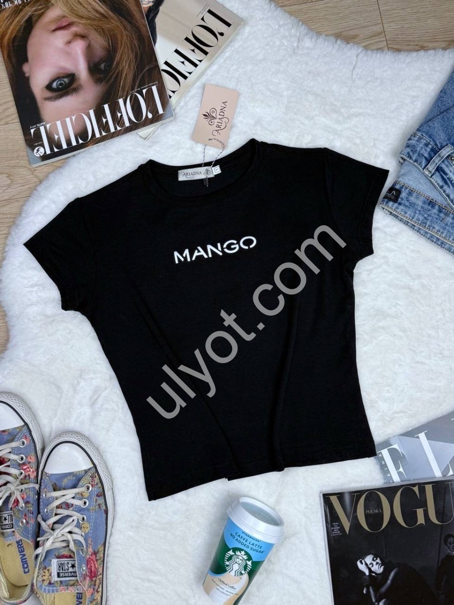 ФУТБОЛКА MANGO (42-48) ЧЕРНЫЙ 4211