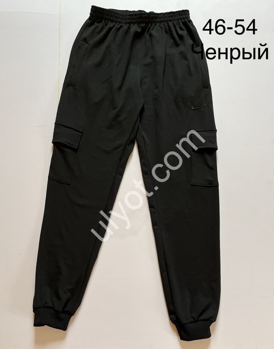 СПОРТ.ШТАНЫ N02 (46-54) МАНЖЕТ ЧЕРНЫЙ 
