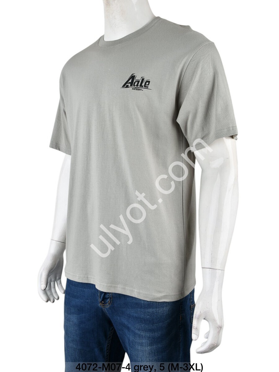 ФУТБОЛКА ALE-3 (M-3XL) СВ.СЕРЫЙ 4072