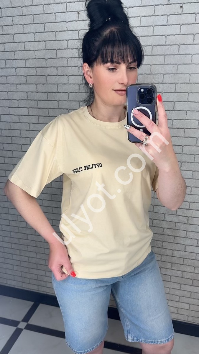 ФУТБОЛКА (S-XL) МОЛОЧНИЙ 60162