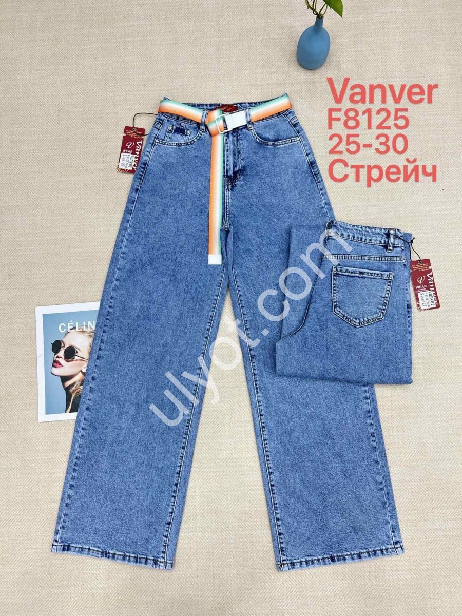 ДЖИНСЫ VANVER (25-30) СВ.СИНИЙ 8125