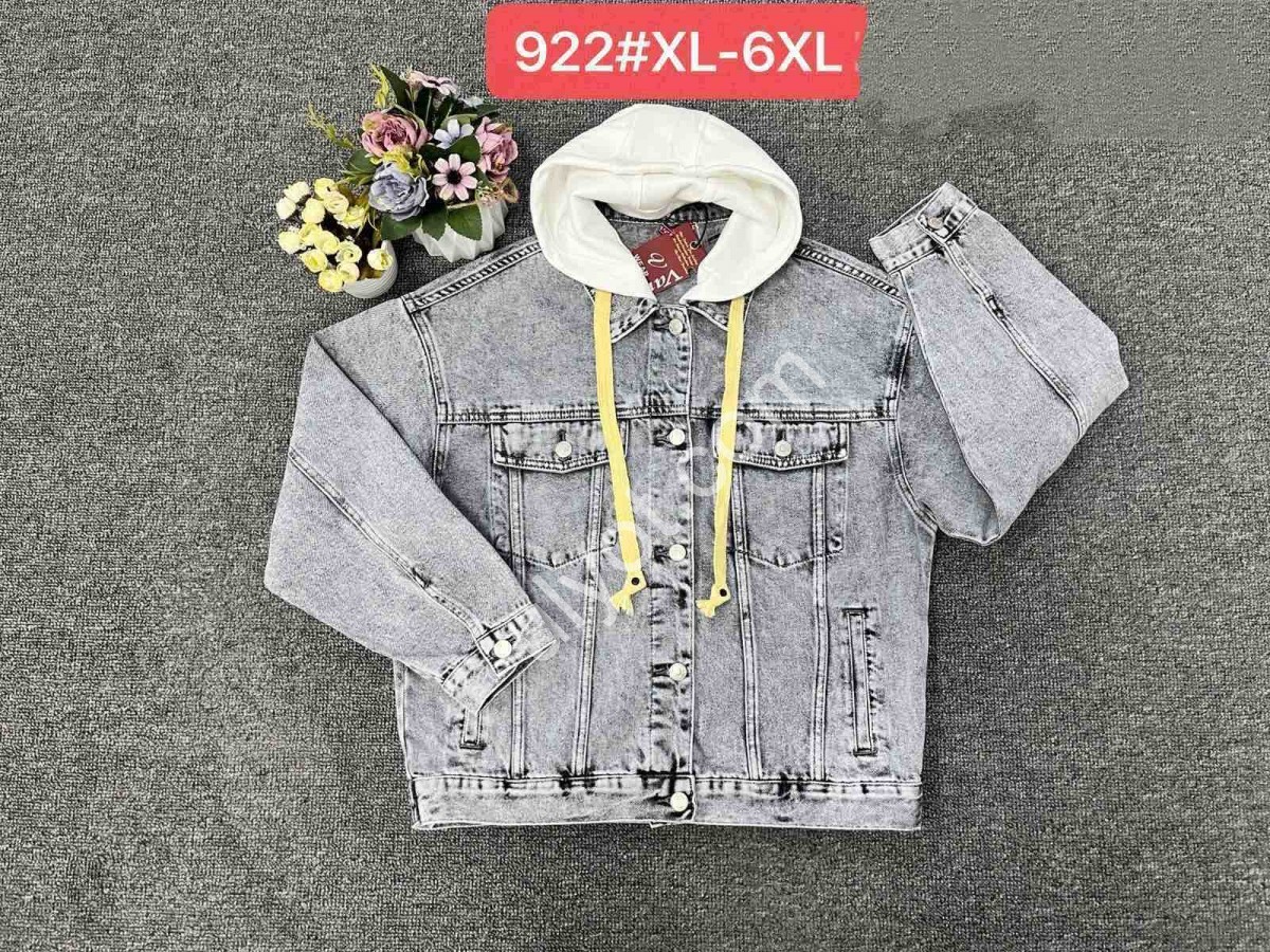 КУРТКА (XL-6XL) СВ.СЕРЫЙ 922