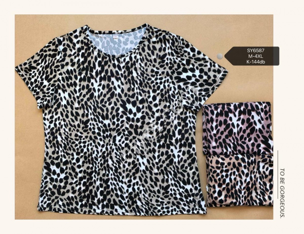 БЛУЗКА (M-4XL) ЛЕО МИКС-6 6587