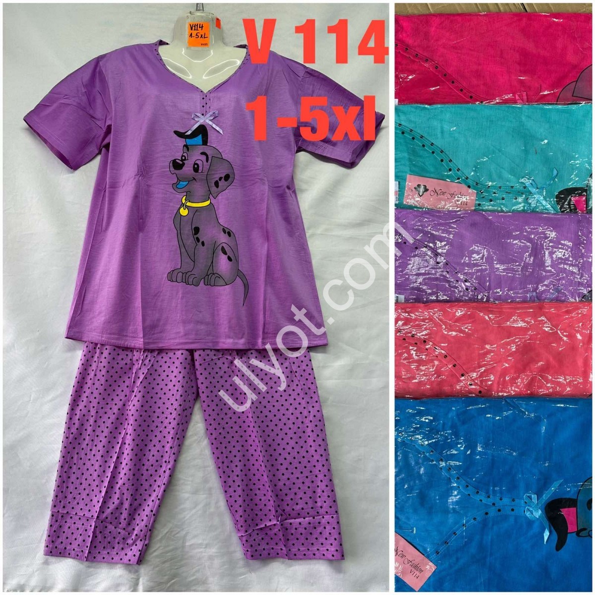 ПИЖАМА (XL-5XL) МИКС-14 V114