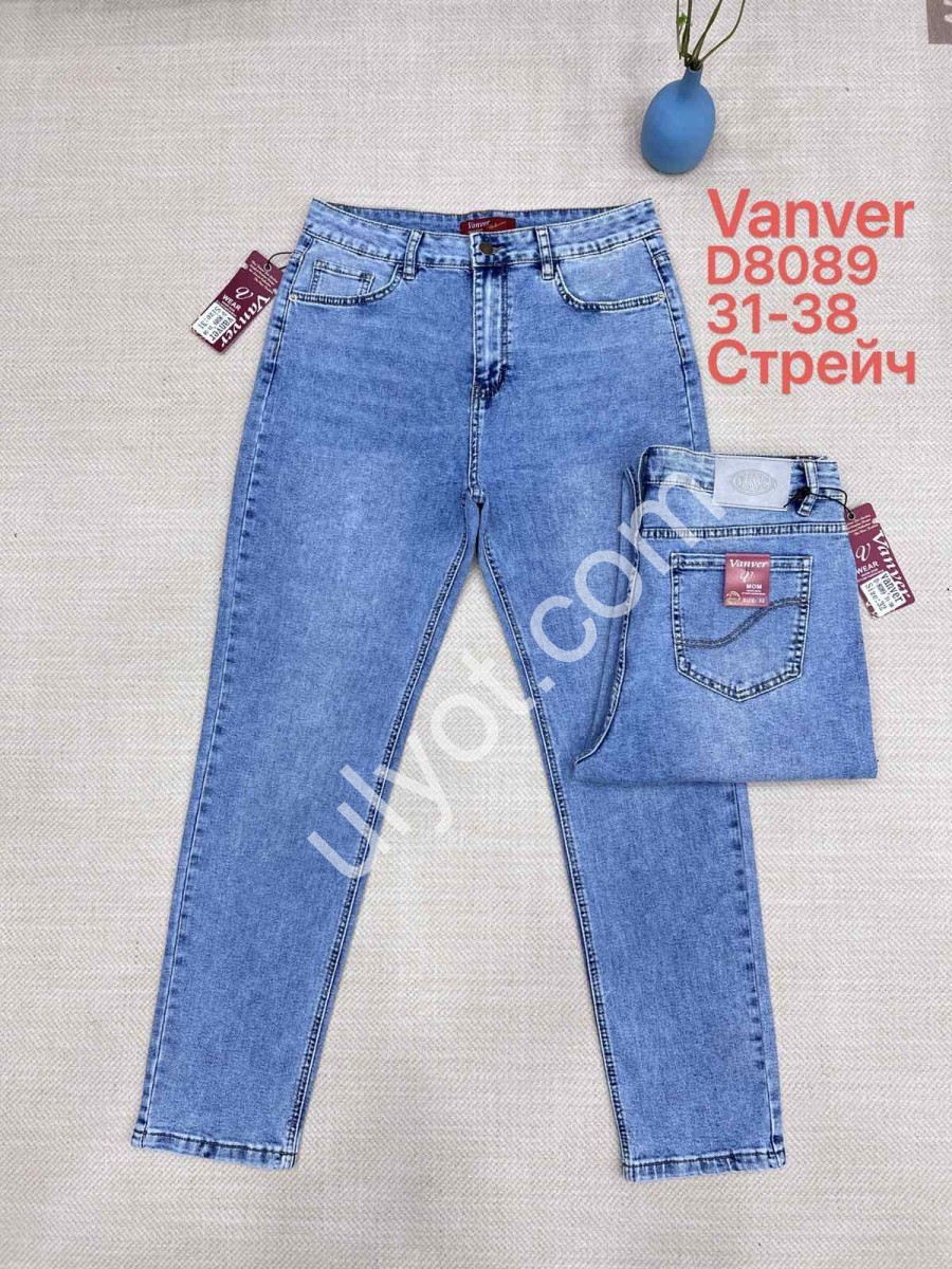 ДЖИНСЫ VANVER (31-38) СВ.СИНИЙ 8089