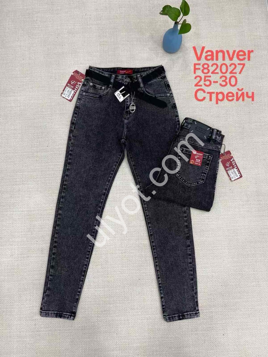 ДЖИНСИ VANVER (25-30) Т.СІРИЙ 82027