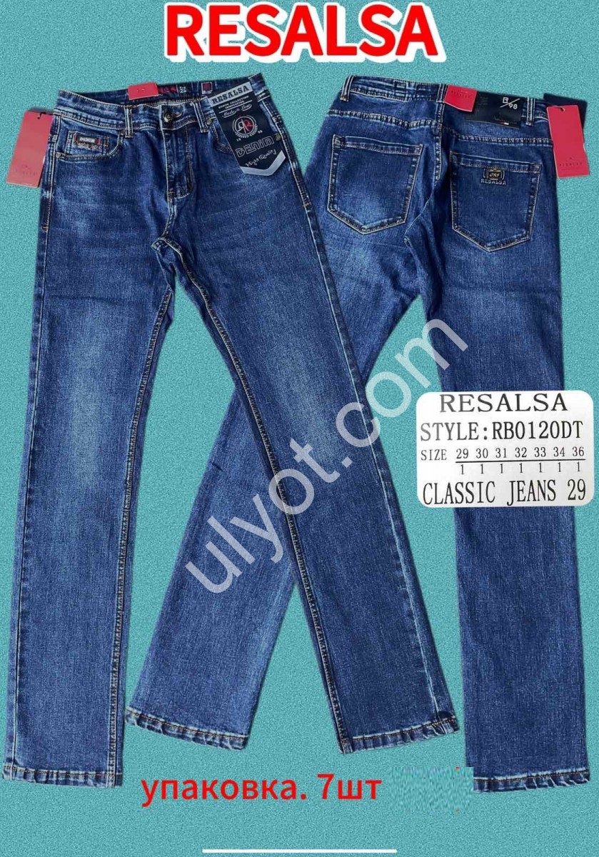 ДЖИНСЫ RESALSA (29-36) ТЕМНО СИНИЙ RB0120