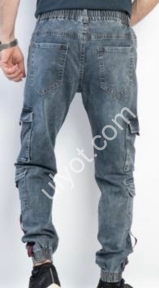 ДЖИНСИ FANGSIDA (28-34) СЕРО-СИНІЙ 8172