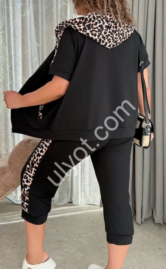 СПОРТ.КОСТЮМ (48-62) ЧОРНИЙ+ЛЕО 922