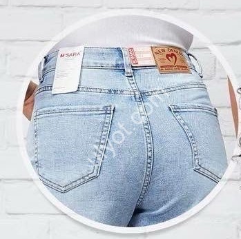 ШОРТЫ M.SARA (XS-XL) ГОЛУБОЙ 6077-5