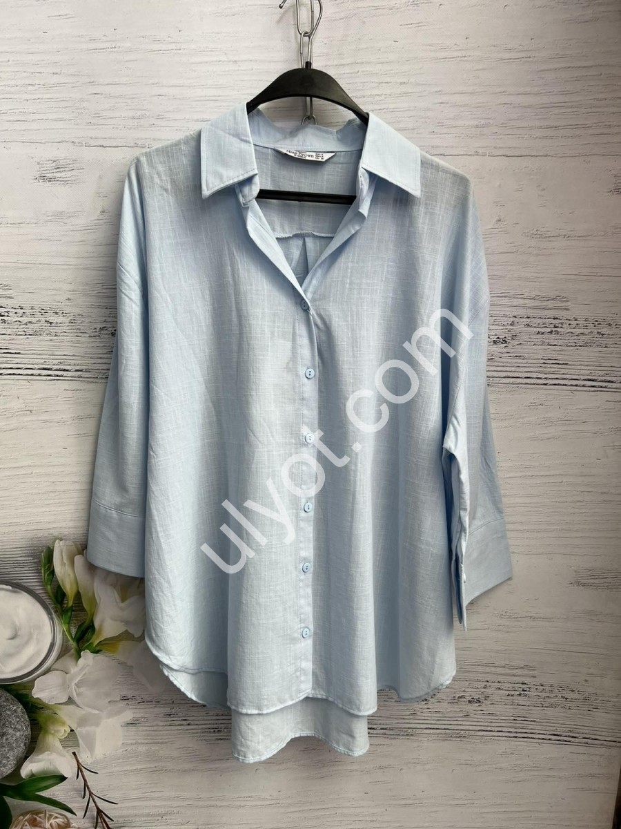 Сорочка-015 (S-XL) БЛАКИТНИЙ