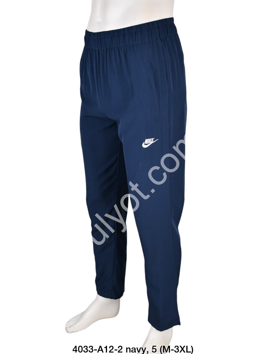 СПОРТ.ШТАНЫ N02 (M-3XL) ПРЯМОЙ Т.СИНИЙ A12-2