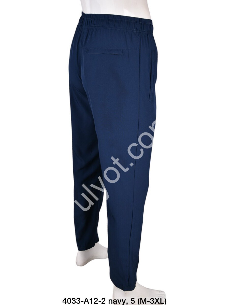 СПОРТ.ШТАНЫ N02 (M-3XL) ПРЯМОЙ Т.СИНИЙ A12-2