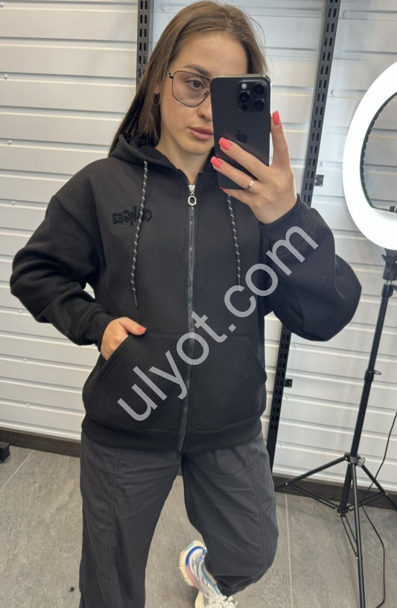 КОФТА JJF (L-4XL) ЧОРНИЙ 50143