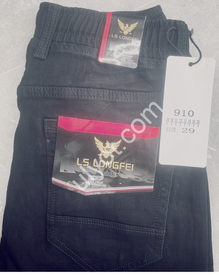 ДЖИНСЫ LS JEANS (29-38) ЧЕРНЫЙ 910