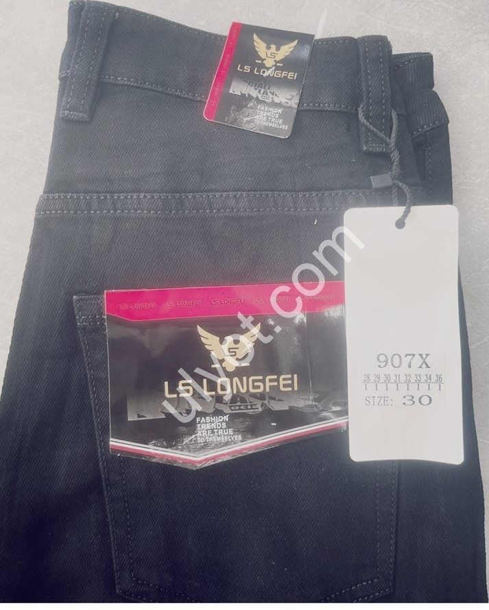 ДЖИНСЫ LS JEANS (28-36) ЧЕРНЫЙ 907X