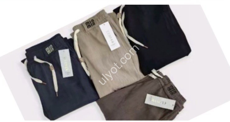 ШТАНЫ MIU40 (M-3XL) МАНЖЕТ СВ.КОРИЧНЕВЫЙ 697