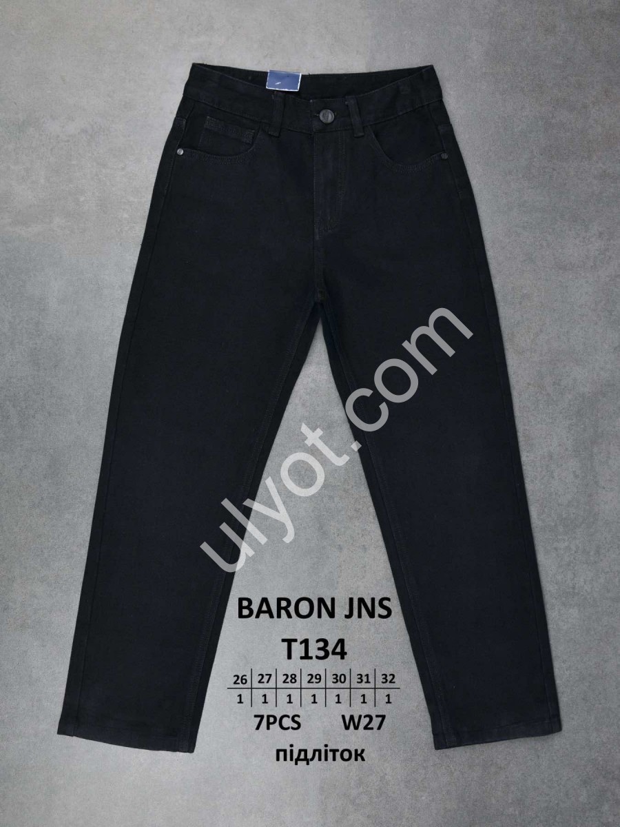 ДЖИНСИ BARON (26-32) ЧОРНИЙ T134