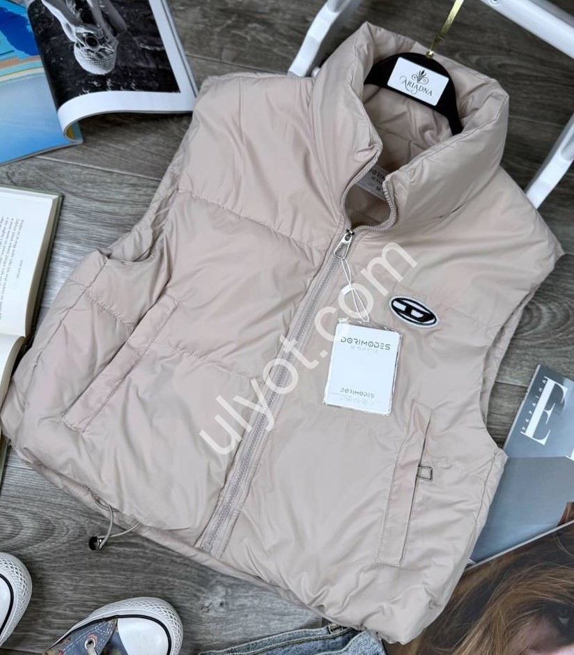 ЖИЛЕТКА (M-XL) БЕЖ 9311