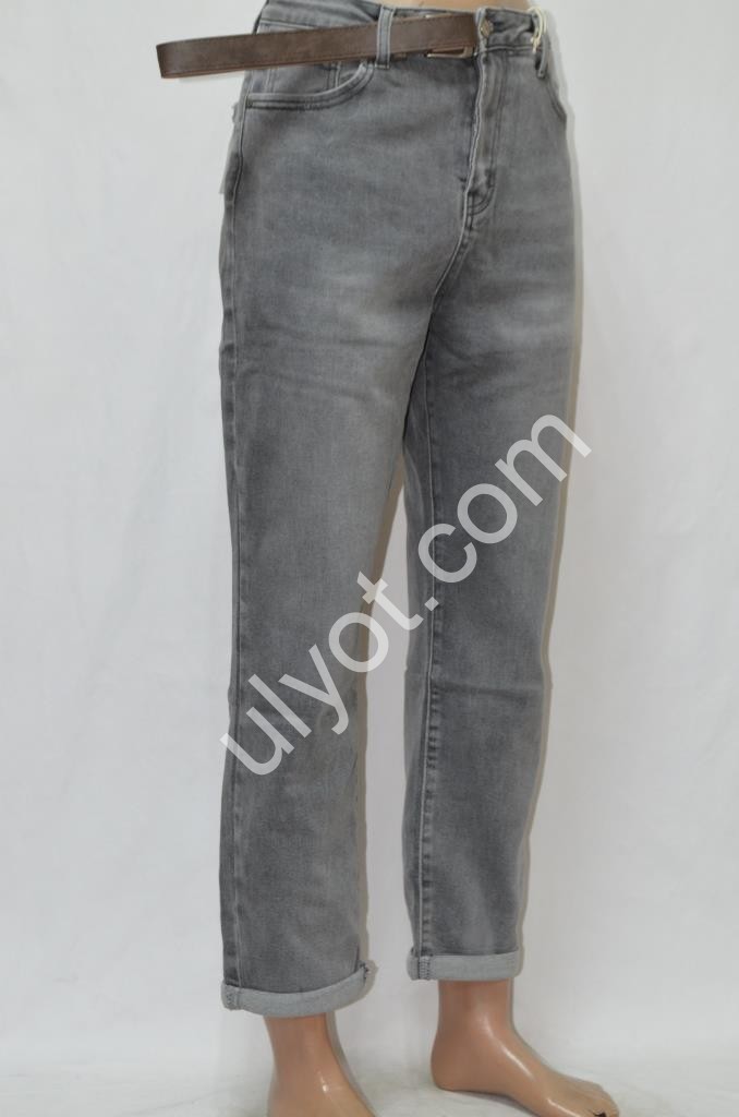 ДЖИНСЫ M.SARA (M-3XL) СЕРЫЙ 898-D